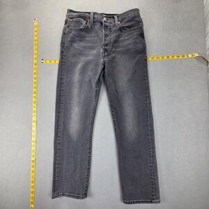 Levis Wedgie Straight Jeans Womens Black High Rise Slim Straight Fits 28x26